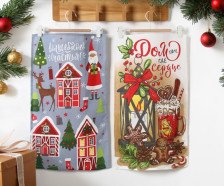 Набор полотенец рогожка 35х60х2шт Доляна Дом там где сердце 6988430