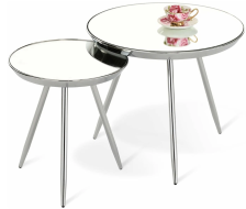 Стол журнальный SHT-CT19 зеркальный/хром