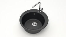 Мойка D475 искусственный камень черный 30/Q4