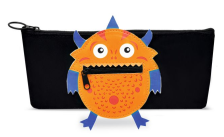 Пенал 210х90х25 мм 1 отд Оранжевый Монстрик 48638