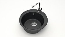 Мойка D475 искусственный камень черный 30/Q4