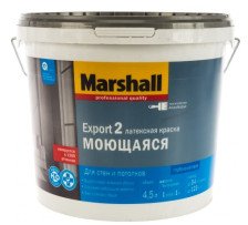 Краска Export-2 ВЭ глубокоматовая база С (4,5л) Marshall