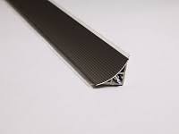 Плинтус для кухни ЭЛИТ-2БР 3м алюминевый вогнутый рифленый бронза