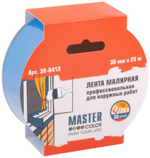 Лента малярная синяя 36ммх25м для наружных работ MASTER COLOR 30-6413