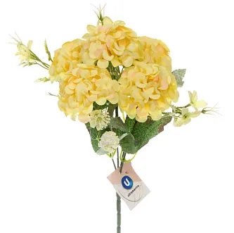 Букет Гортензия 30см (желтый) 993-0488