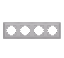 Рамка 4-м С1040-004 серебро