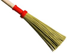 Метла №4 пластиковая круглая с черенком