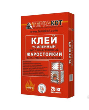 Клей жаростойкий усиленный (25кг) Терракот