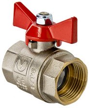 Кран шаровый для воды 1/2" г/г бабочка VALTEC VT.217