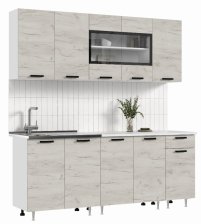 Кухня Рио Нью 2,0м Дуб Крафт Белый (антарес)