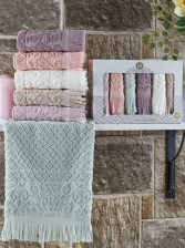 Набор полотенец махровых 6шт E840 Wendy жаккард PHILLIPUS 30х50, В ассортименте