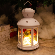 Фонарь со светодиодной гирляндой внутри Теплый белый Режим мерцания ULD-L1220-012-TTB-WW WHITE