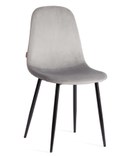 Стул BREEZE (mod. JSC-58) велюр/металл, 44х53х86см, Light Grey (светло-серый) HLR19/черный