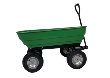Тележка садовая 4-х колёсная GC350 125л зелёная пластиковая 106х59х28