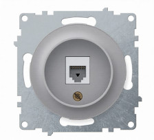 Розетка компьютерная 1-м скрытой установки Florence RJ45 5е1E20701302 серый