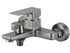 Смеситель для ванны однор OLIVES Navarra gun metal 25201NRGM короткий излив