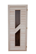 Дверь для сауны со стеклом (1,8х0,7) липа №15 (Б)