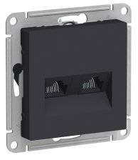 Розетка компьютерная 2-м RJ-45 Atlas Design ATN001085 грифель