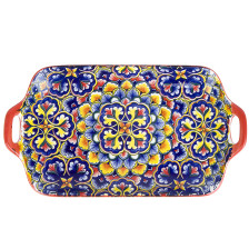 Поднос 29х16х3см с ручками Arabesque красный 0860101