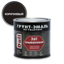 Грунт-эмаль по ржавчине графитовая коричневая (0,75л) Dali