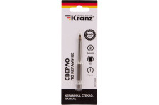Сверло по стеклу и керамике 5мм Kranz 4грани шестигранный хвостовик KR-91-0648