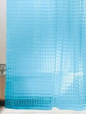 Штора для ванной комнаты 180х180см 3D-эффект SweetSun Cube ГОЛУБАЯ SWS 3DSВ BL
