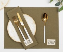 Набор салфеток саржа Kitchen зеленый 30х40 см 2 шт Этель