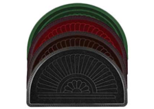 Коврик придверный Лепестки 76х48,5см на жесткой подложке полуовал