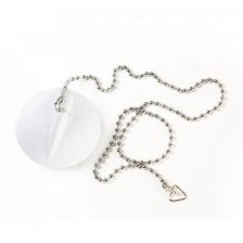 Пробка для ванны с цепочкой белая (Россия)