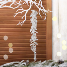 Украшение новогоднее Подвеска Изящные переливы 30см прозрачный