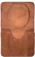 Комплект ковриков для ванной комнаты Roomis SHUNC 60х90/60х45см+чехол на унитаз 37х40см коричневый