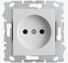 Розетка 1-м без заземления и без рамки Vesta-Electric Roma белый