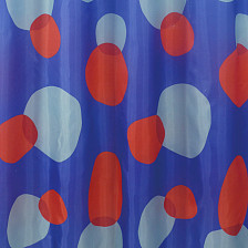 Штора для ванной комнаты 180х180см САНАКС ФИГУРЫ НА СИНЕМ без колец 01-74