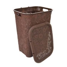 Корзина для белья 50л Ажурная коричневая 05017