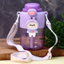 Бутылка для воды 800 мл Cute animal, bunny, purple HZ-040-03