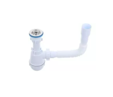 Сифон бутылочный1 1/2х40/50 с нержавеющим выпуском, переливом АНИ С05 10