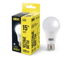 Лампа светодиодная Е27 15W/6500 А60 (стандарт) IEK