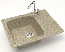 Мойка 635х490 искусственный камень песок 15/Q5