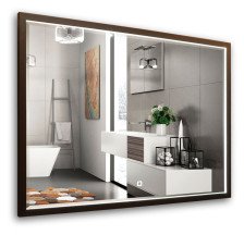 Зеркало Эдисон-эко 835х625 горизонтальное, с подсветкой, сенсорный выключатель