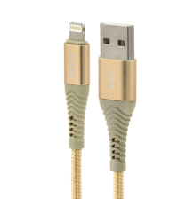 Шнур BYZ BC-029i, USB - Lightning, 5 А, 1м, золотистый 7550725 