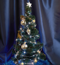 Гирлянда линейная Роса (на пл пр) 220V 200 LED 20м 2700К IP 20 прозрачный шнур 3м CL579