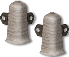 Угол наружный Идеал Деконика дуб снежный с кронштейном 55 мм