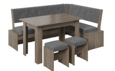 Кухонный уголок "Торонто" Дуб сонома трюфель/ТК серая