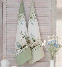 Набор полотенец хлопок 2шт Аркадия кайма 45х65 Listelle