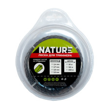 Леска для триммера NATURE витой квадрат со стержнем 3.5мм 30м 