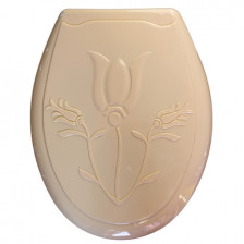 Сиденье для унитаза AQUA Prime ЛИЛИЯ кремовое
