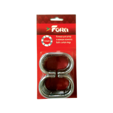 Кольца для штор FORA хром/пластик (12шт/уп) К14