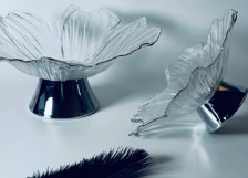 Фруктовница 31,5 см на ножке стекло LENARDI 200-123