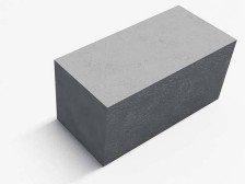 Камень бетонный полнотелый 390х190х188 серый