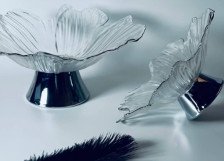 Фруктовница 31,5 см на ножке стекло LENARDI 200-123